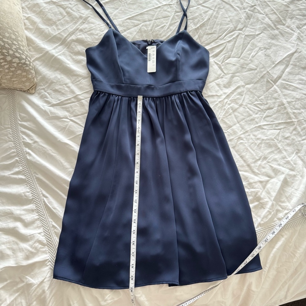 NWT J. Crew Elegant Navy Blue Spaghetti Strap Dress